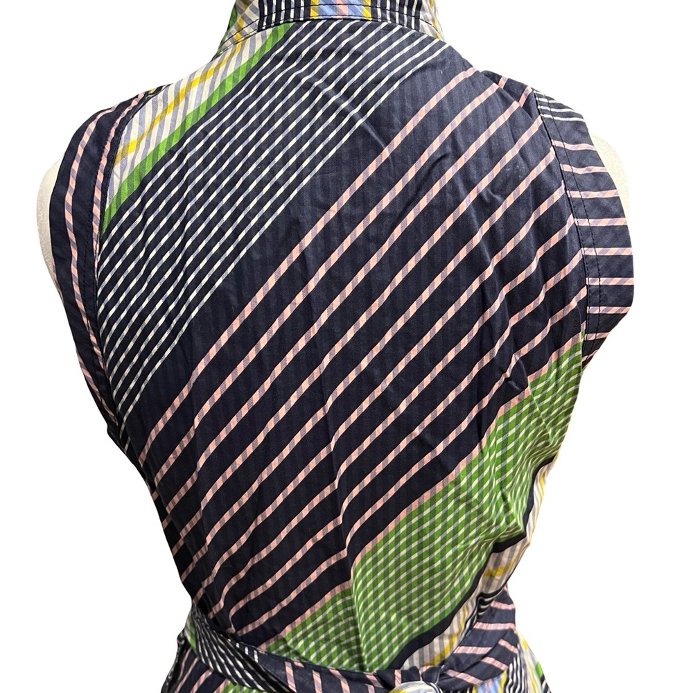 Tory Burch Overprinted Striped Midi Dress - Picture 4 of 12
